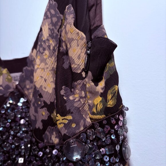 Vertigo Paris Floral Beaded Empire Waist Dress XS - Picture 7 of 8